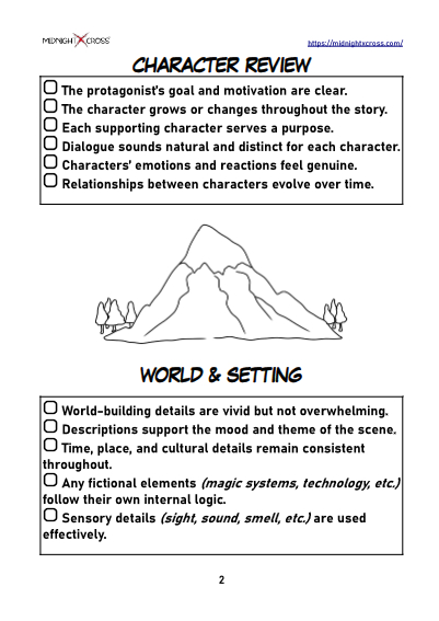 Novel Editing Checklist Preview 2